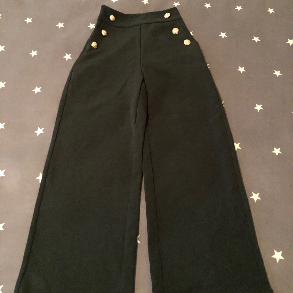 Wide leg high waist pant